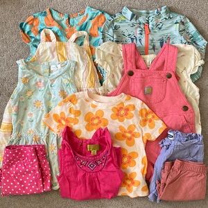11-pc Bundle assorted toddler girl clothes, ~24M.